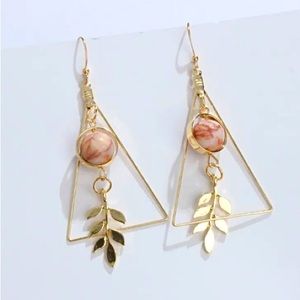 Gold Plated Boho Dangle Earrings